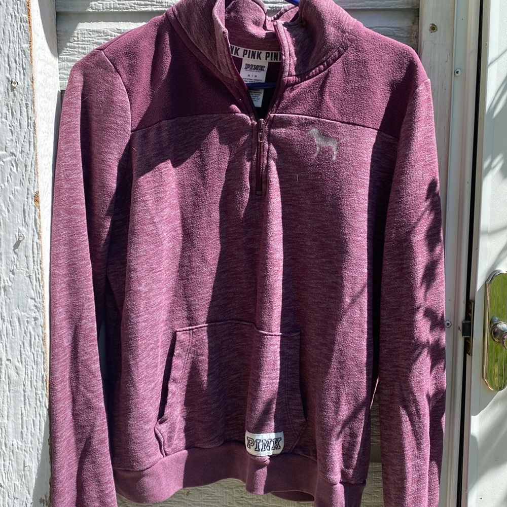 PINK maroon quarter zip